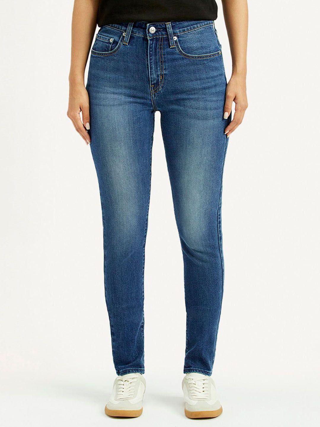 Levis Levis Women's 721 Blue Skinny Fit High Rise Jeans