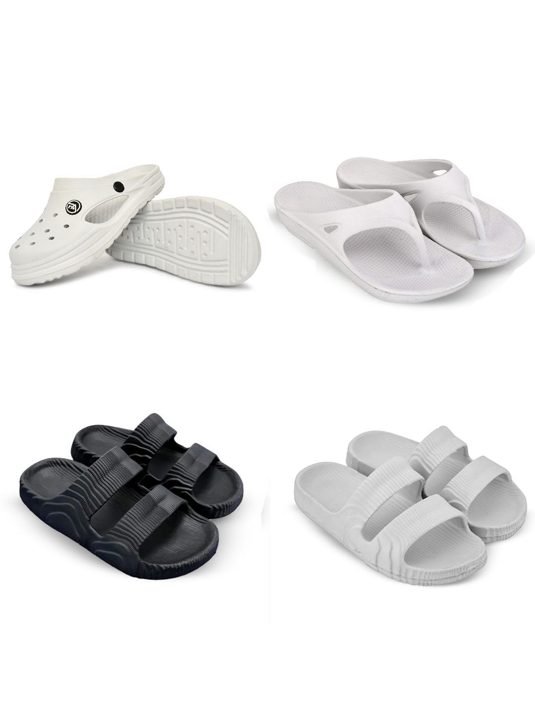Feel alive Men Set Of 4 Lightweight Flip Flops