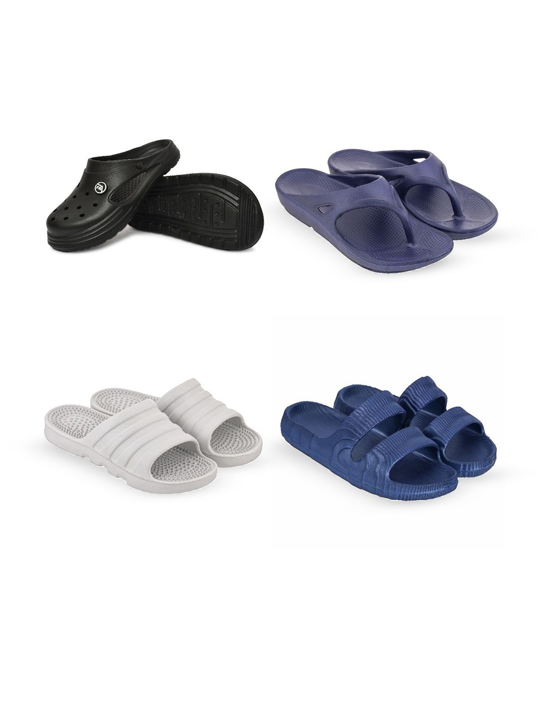 Feel alive Set Of 4 Ultra-Comfortable Lightweigt Clogs