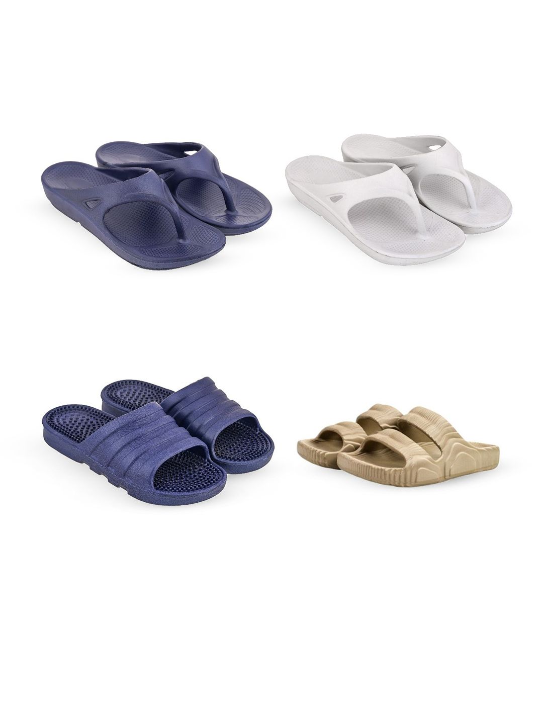 Feel alive Men Set of 4 Ultra-Comfortable Lightweight Clogs