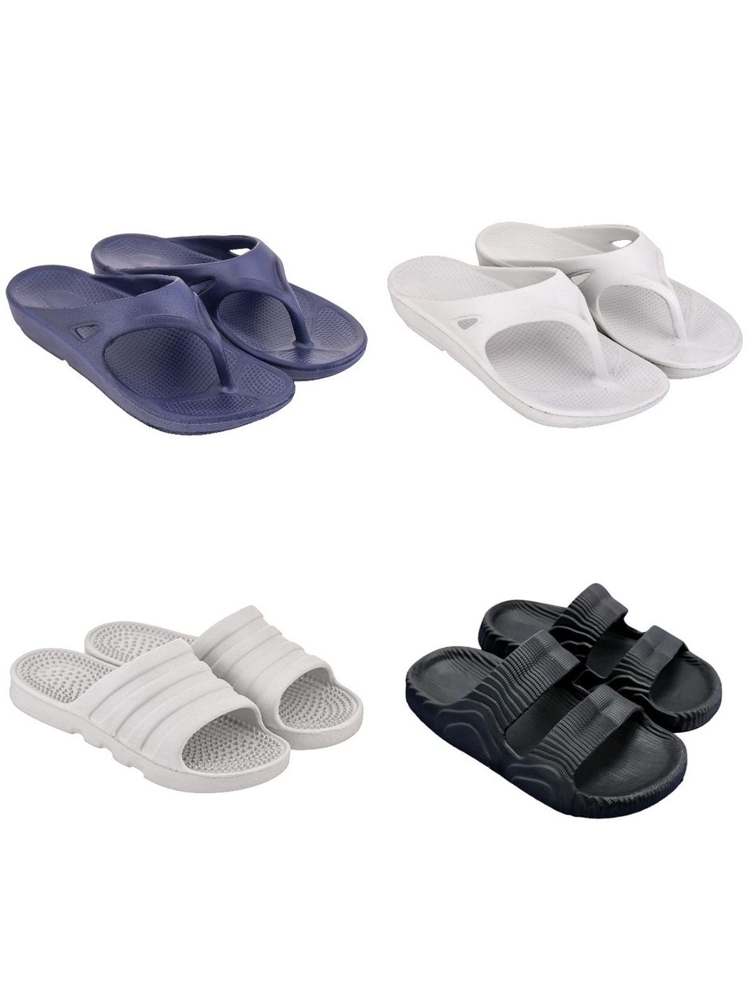 Feel alive Men Set of 4 Sliders Flip Flops