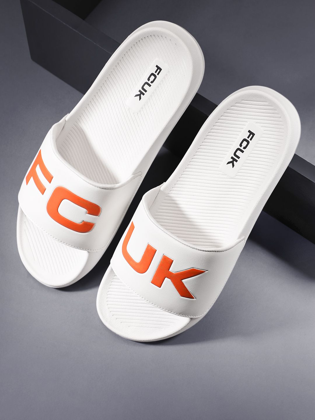 FCUK Men Printed Sliders