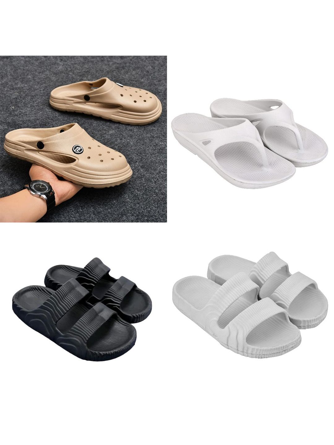 Feel alive Set of 4 Clogs & Sliders