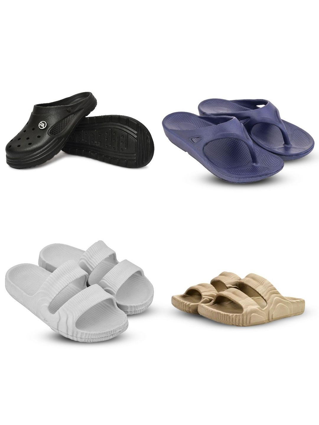 Feel alive Men Set of 4 Lightweight Flip-Flops