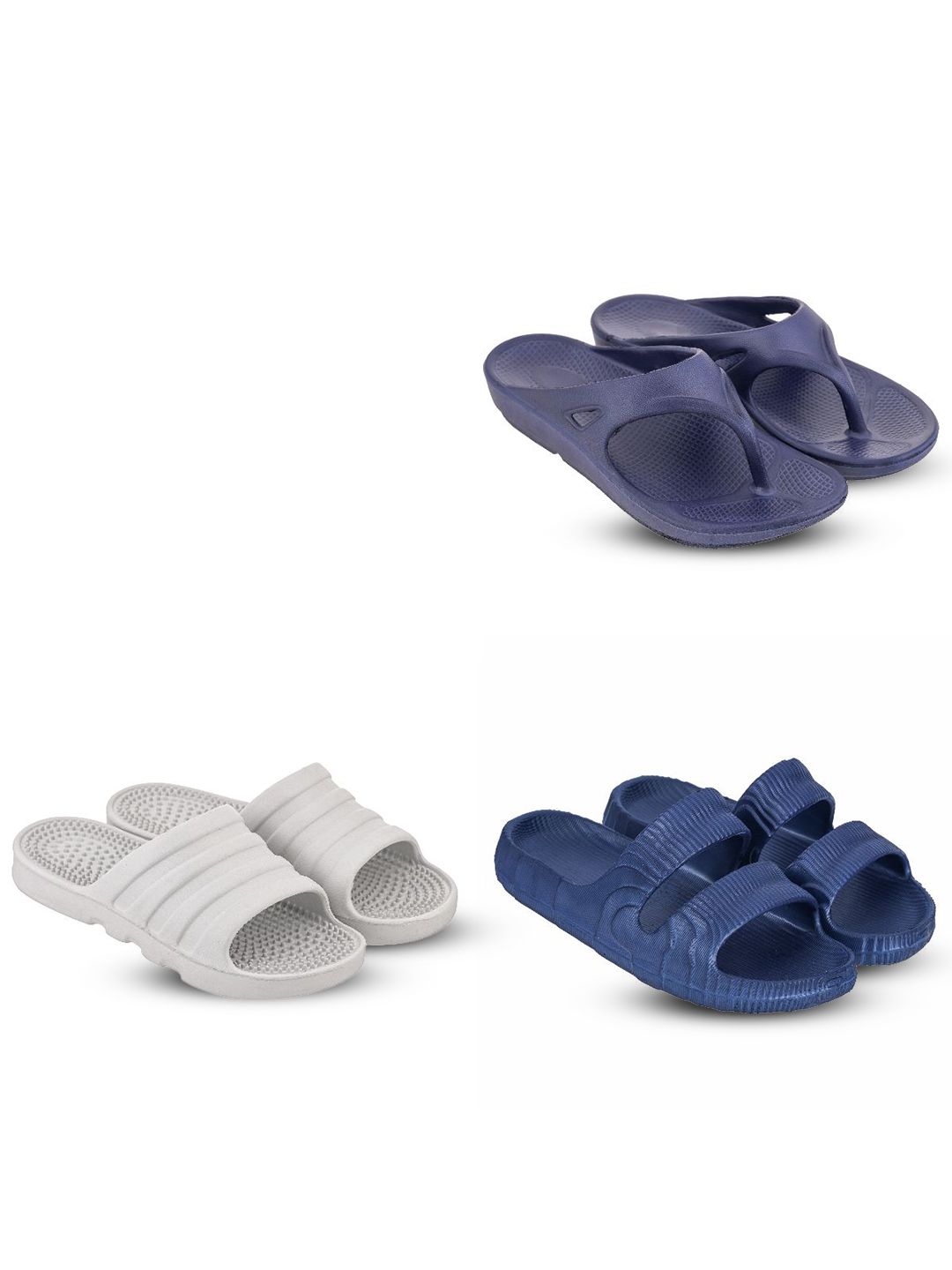 Feel alive Men Set of 3 Lightweight Flip Flops