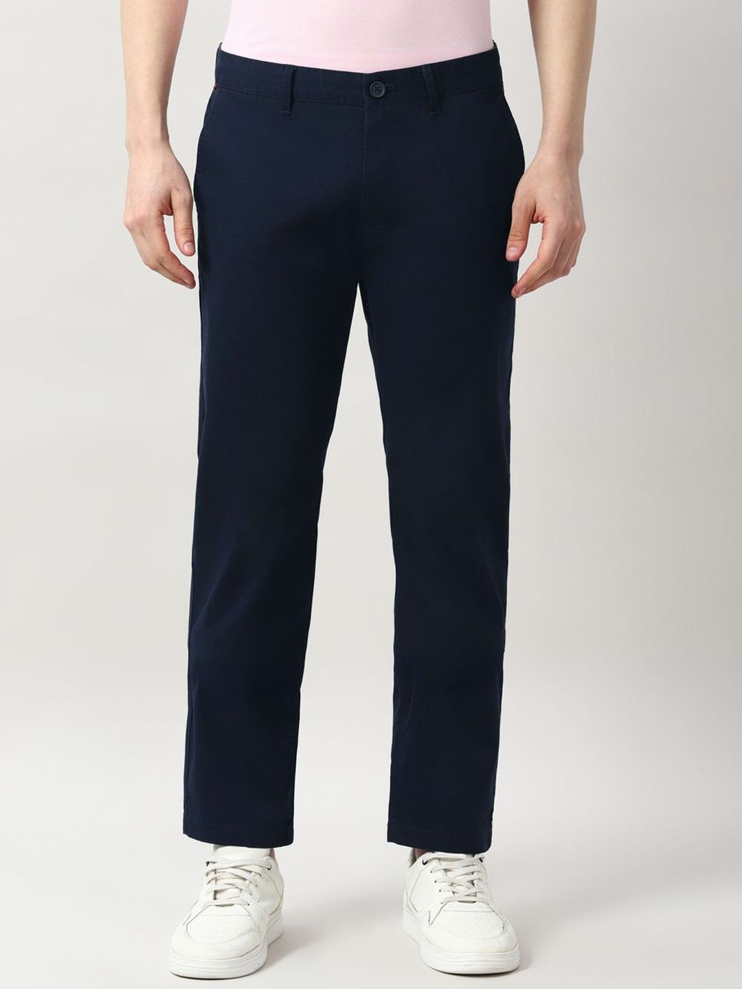 Peter England Casuals Men Super Slim Fit Mid-Rise Trouser