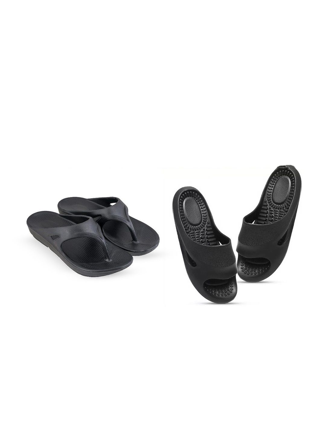 Feel alive Men Set Of 4 Solid Ultra-Comfortable Clogs