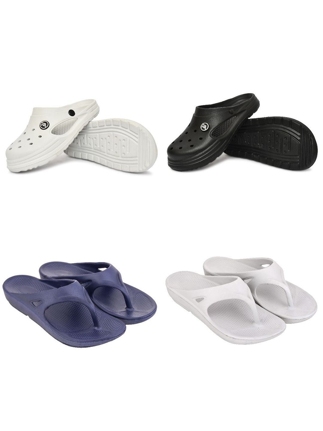 Feel alive Set Of 4 Ultra-Comfortable Lightweight Thong Flip-Flops