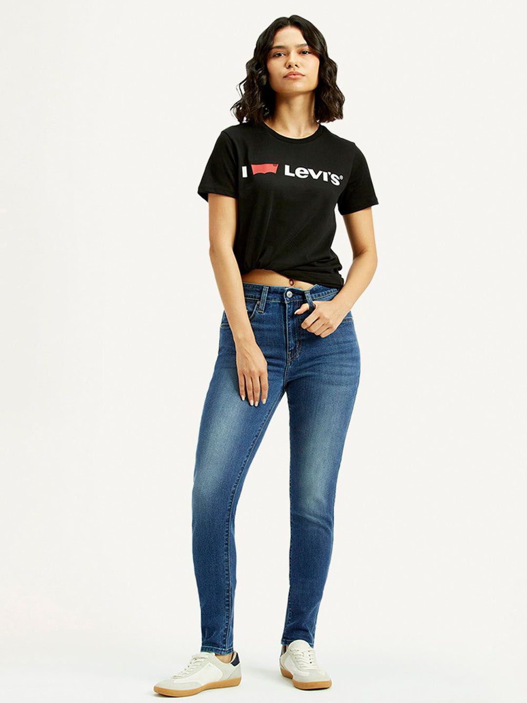 721 Blue Skinny Fit High Rise Jeans