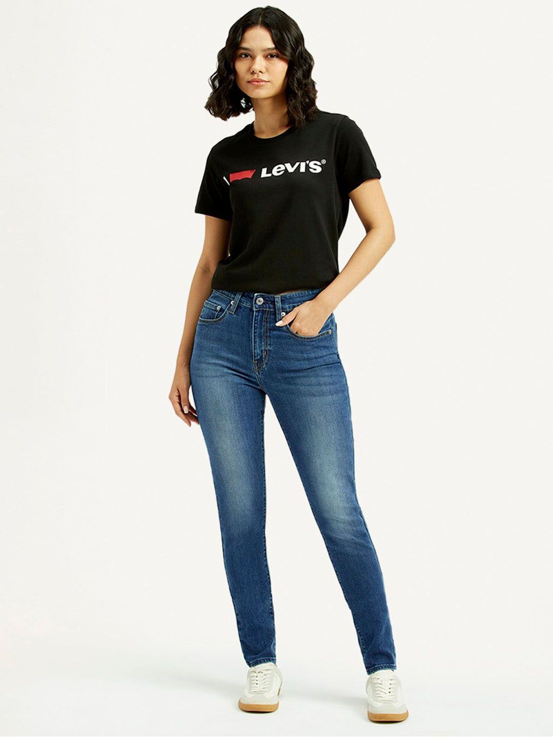721 Blue Skinny Fit High Rise Jeans