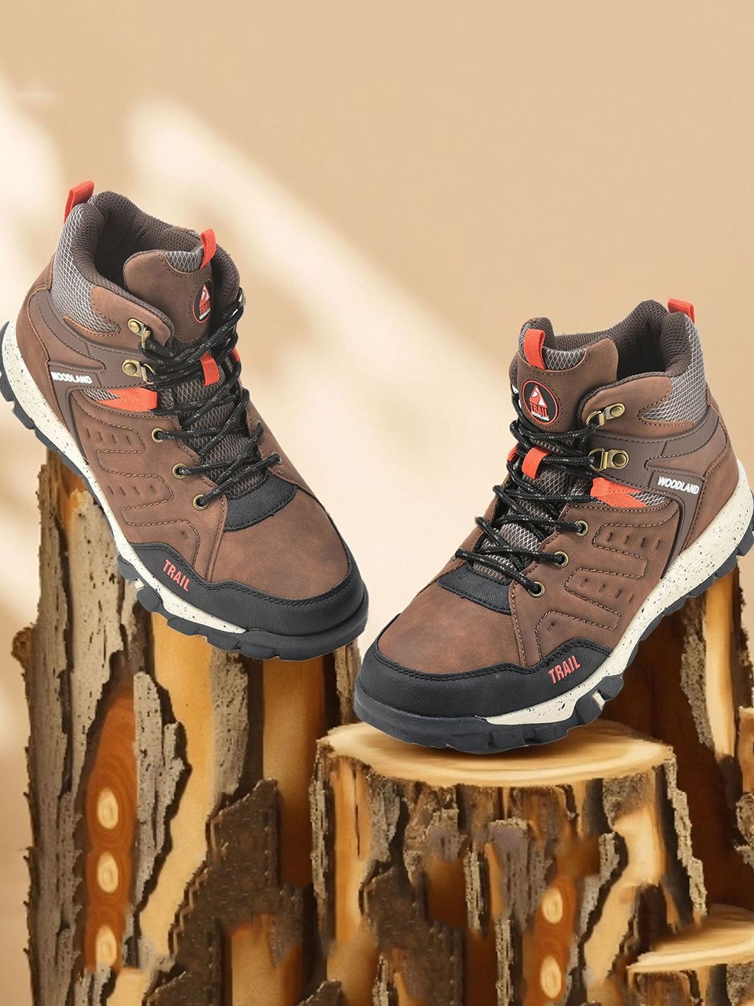 Woodland Woodland Men Mesh Walking Non-Marking Shoes