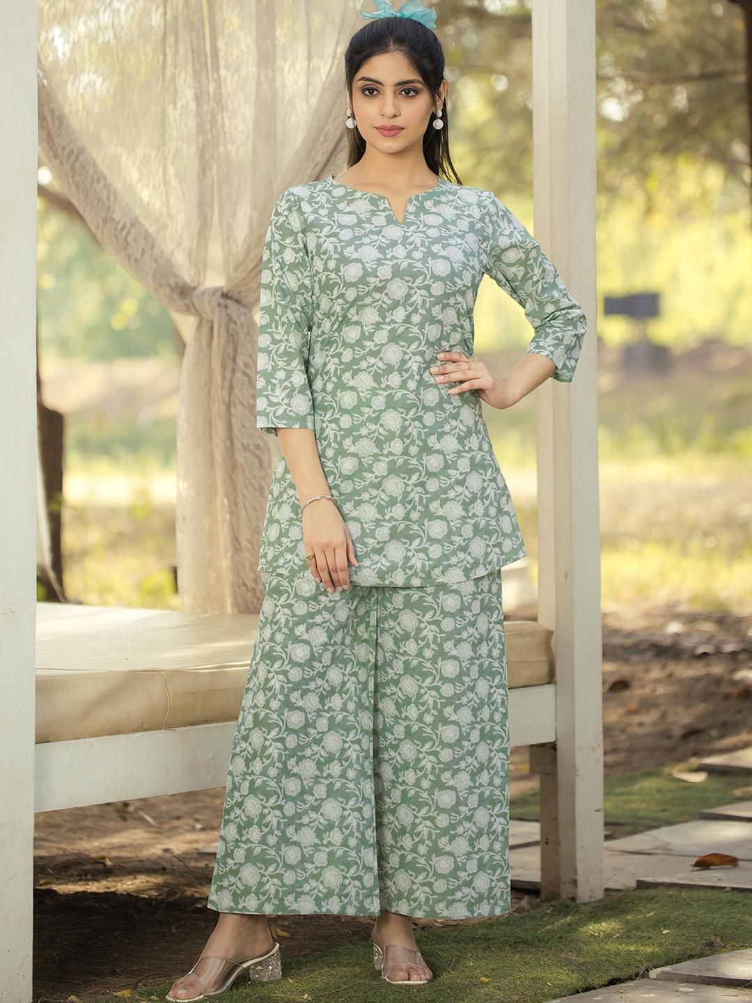 SZN Women Pure Cotton Printed Co-Ords
