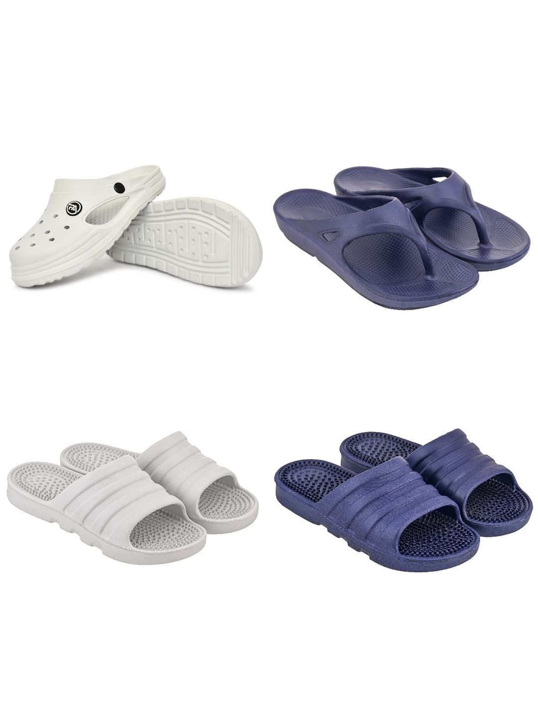 Feel alive Men Set of 4 Lightweight Flip Flops