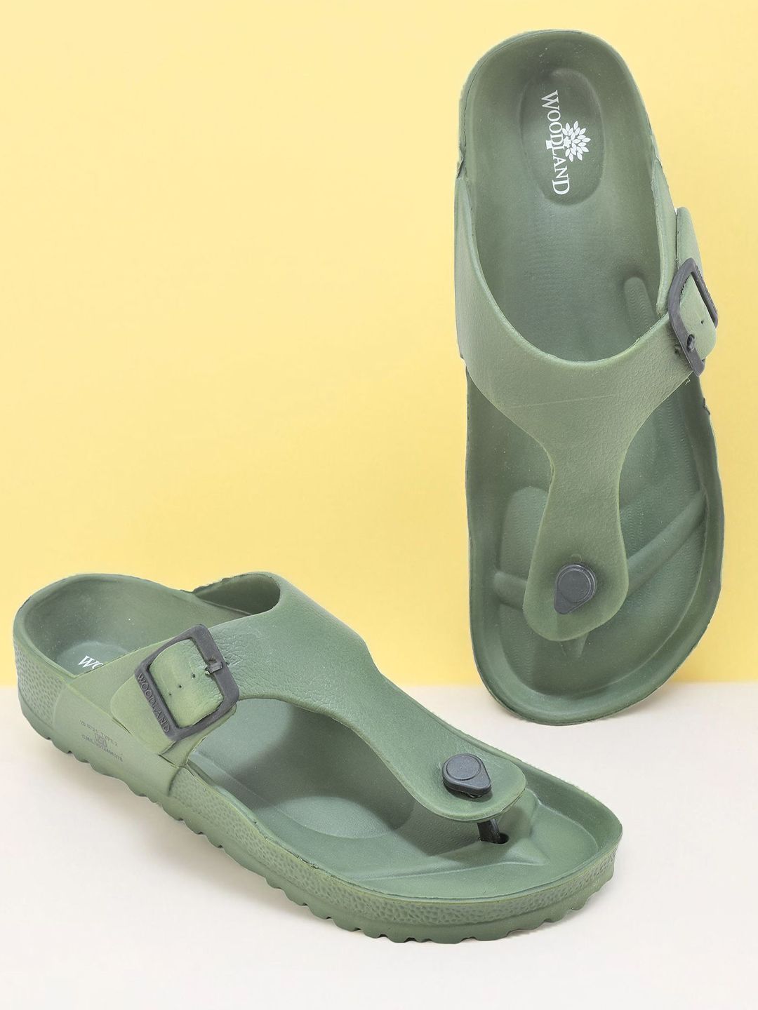 Woodland Men EVA Thong Flip-Flops With Buckle Detail