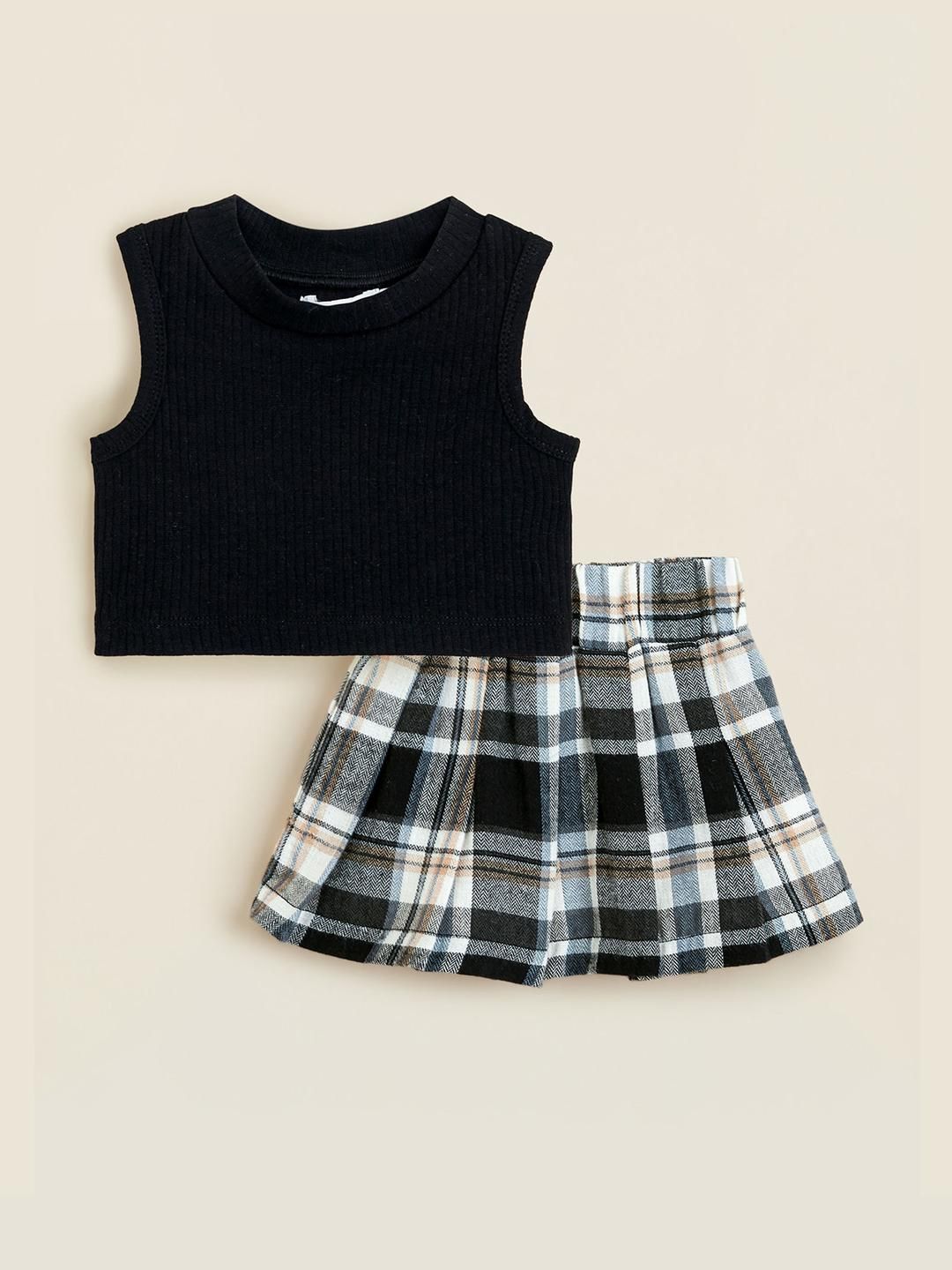 Hopscotch Girls Cotton Blend Printed Clothing Set