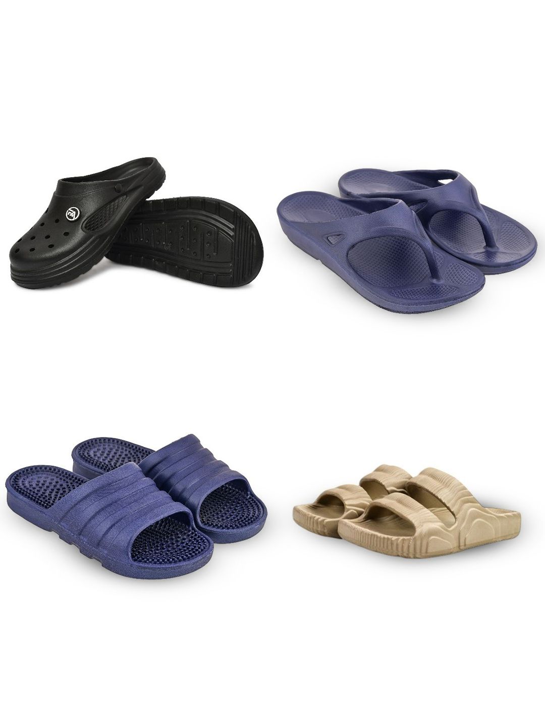 Feel alive Set Of 4 Ultra-Comfortable Lightweigt Clogs