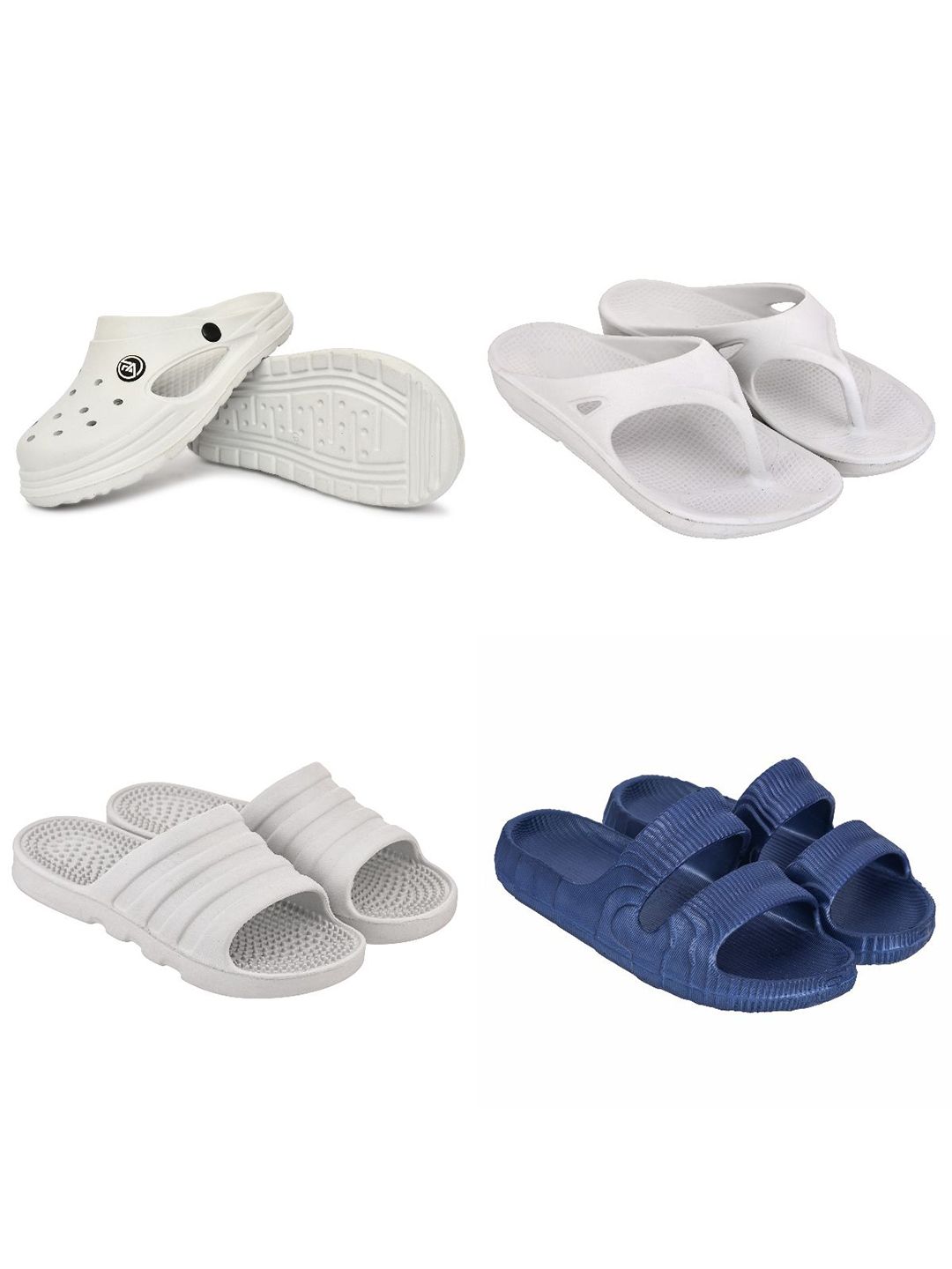 Feel alive Men Set of 4 Ultra-Comfortable Lightweight Clogs