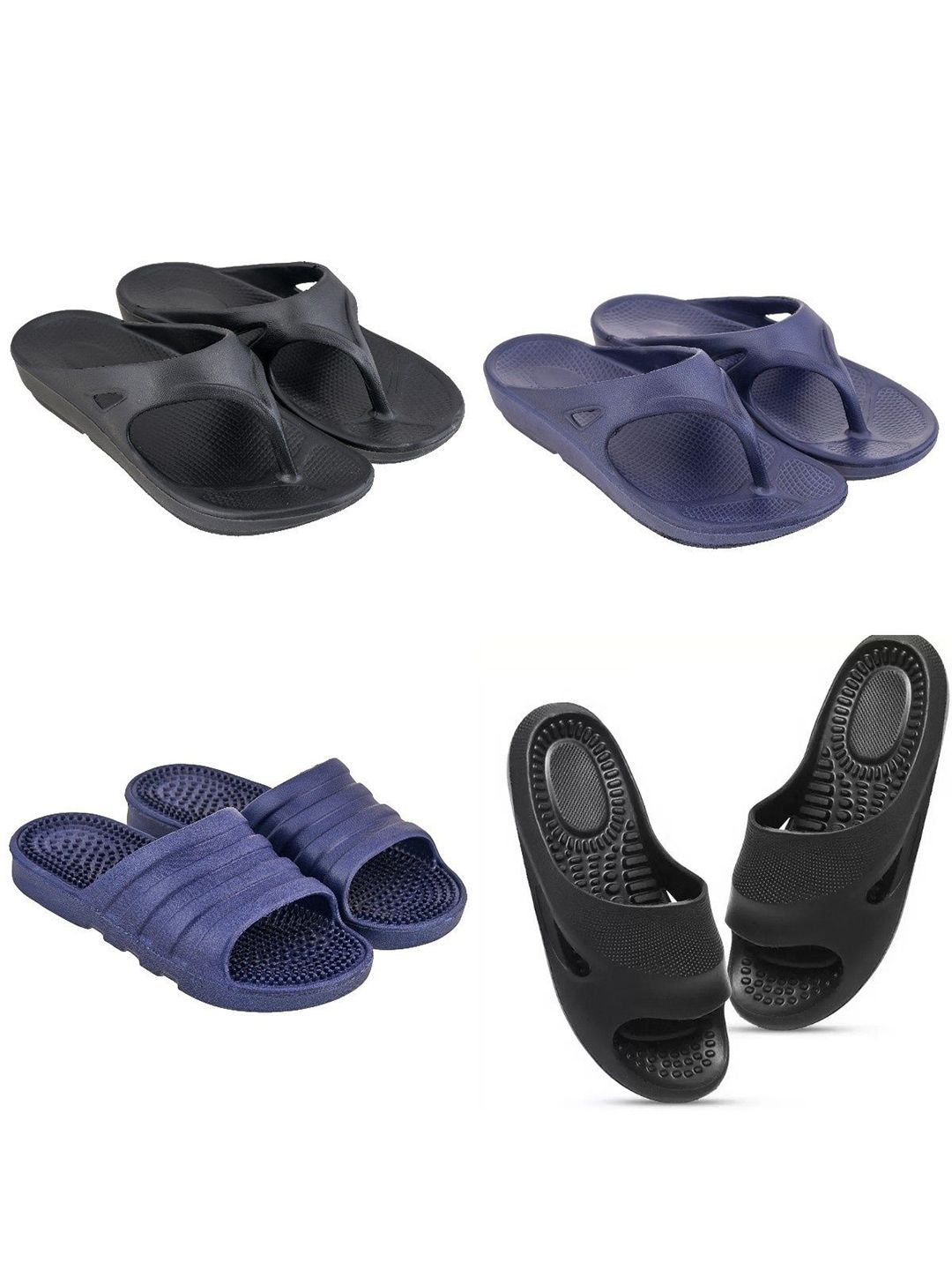 Feel alive  Men Set of 4 Lightweight Flip Flops