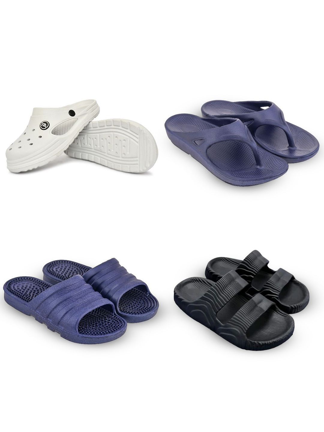 Feel alive Set Of 4 Ultra-Comfortable Lightweigt Clogs