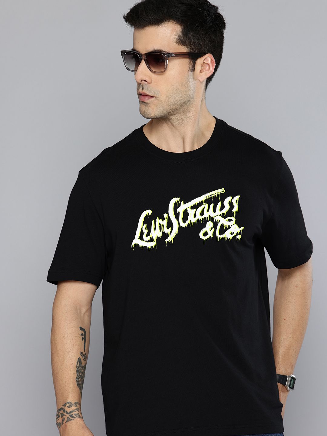 Levis Typography Printed Pure Cotton T-shirt