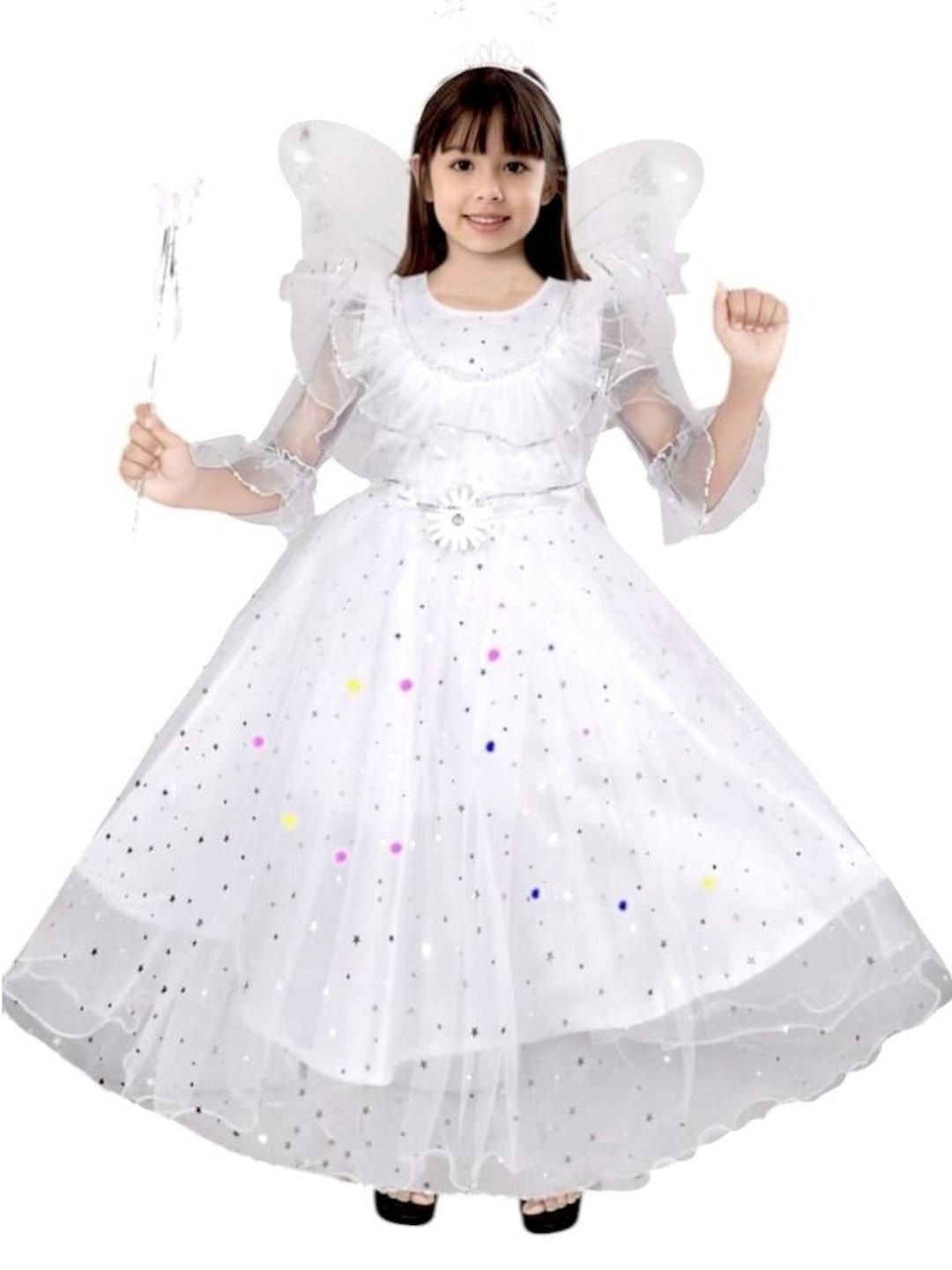 Buy STUMBLE FASHION Girls White Angel Costume Dress - Dresses for