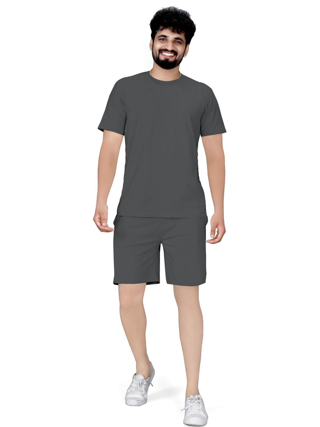 SATPURUSH Men Cotton Grey Night suit