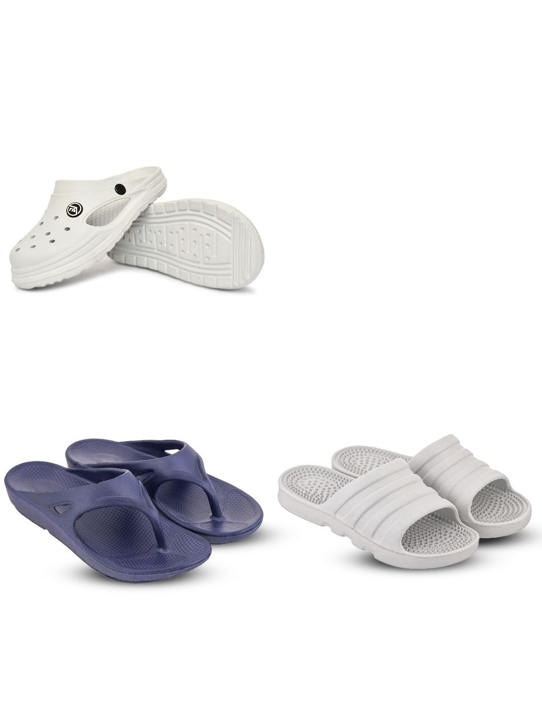 Feel alive Men Set Of 4 Ultra-Comfortable Lightweight Clogs