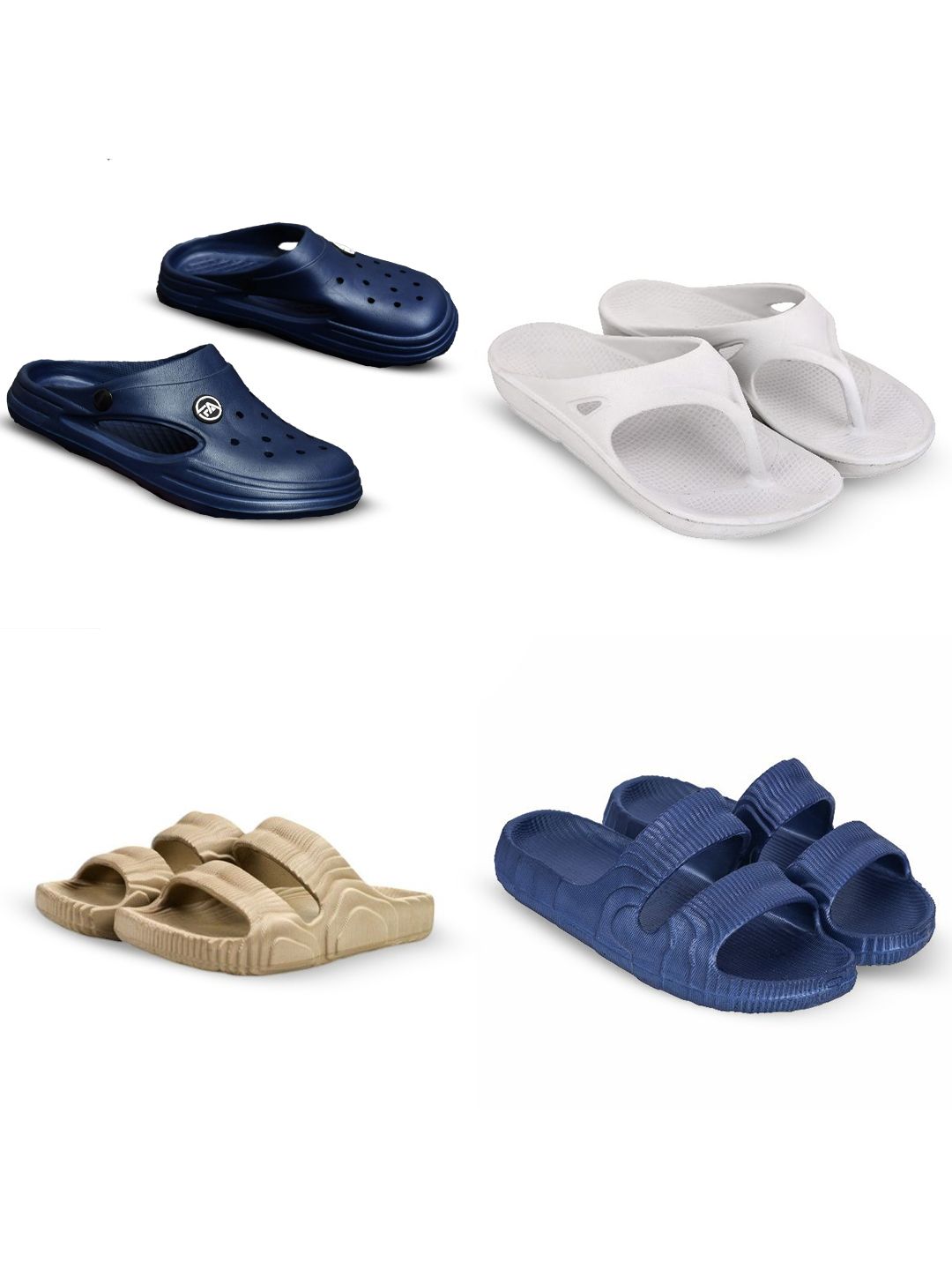 Feel alive Set of 4 Men  Ultra-Comfortable Lightweight Clogs