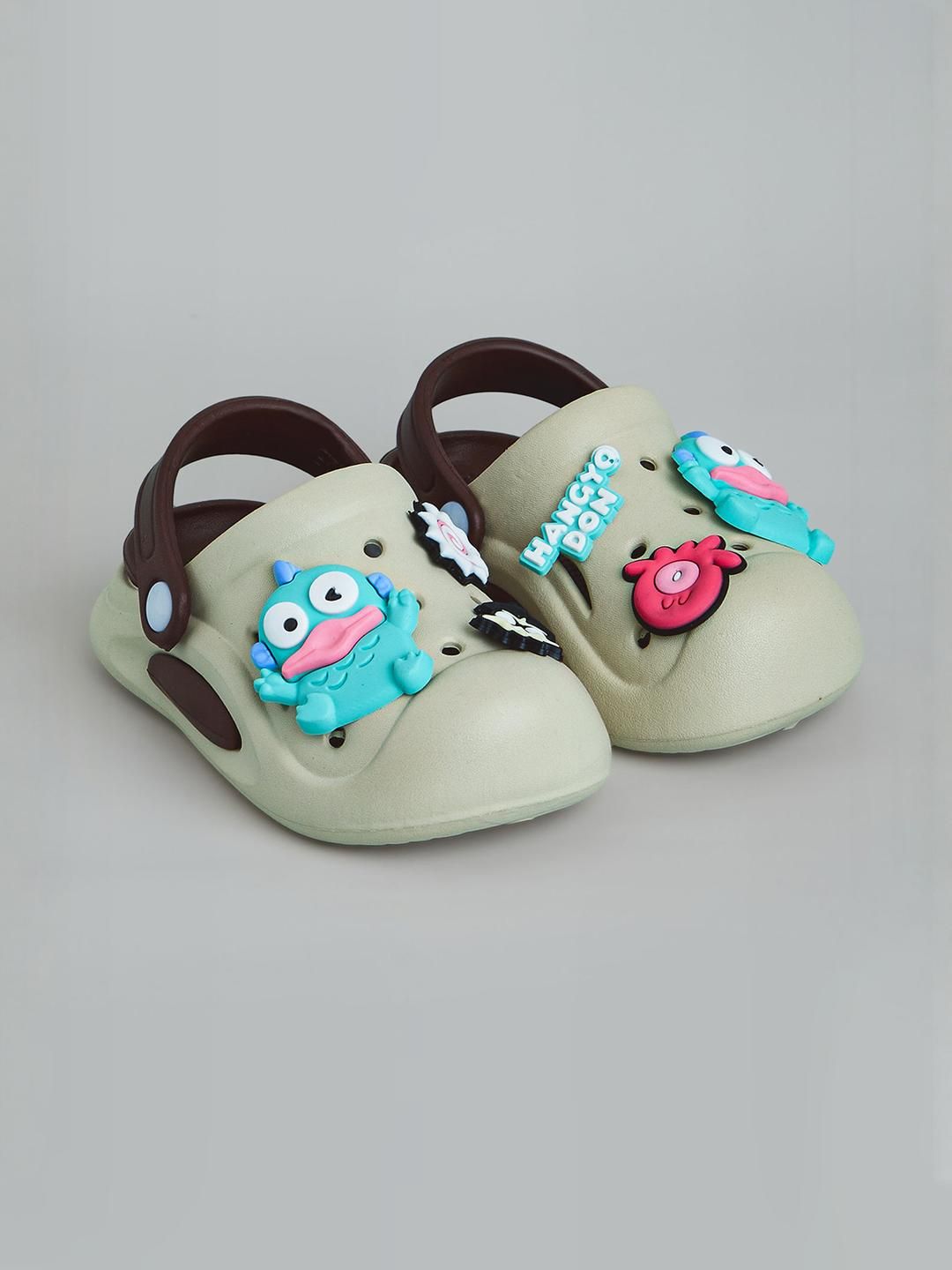 Hopscotch Kids-Unisex Beige PU Clogs