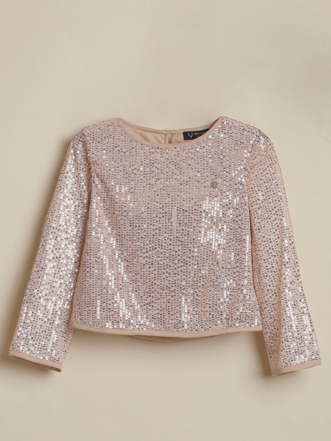 Allen Solly Junior Girls Sequined Embellished Round Neck Top