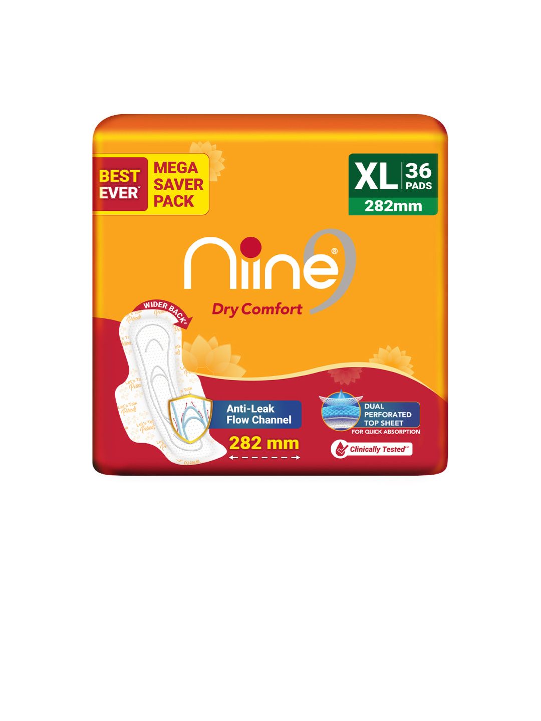Niine Niine Dry Comfort Anti Leak Flow Sanitary Pads - 36 Pads