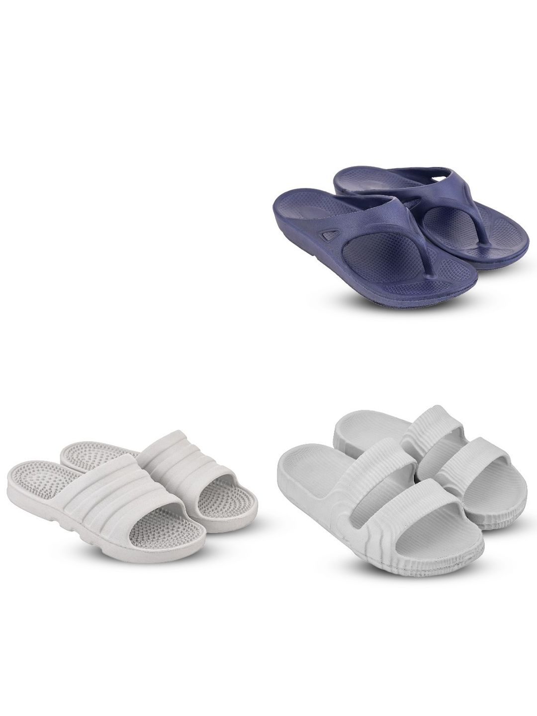 Feel alive Set Of 4 Ultra-Comfortable Lightweight Thong Flip-Flops