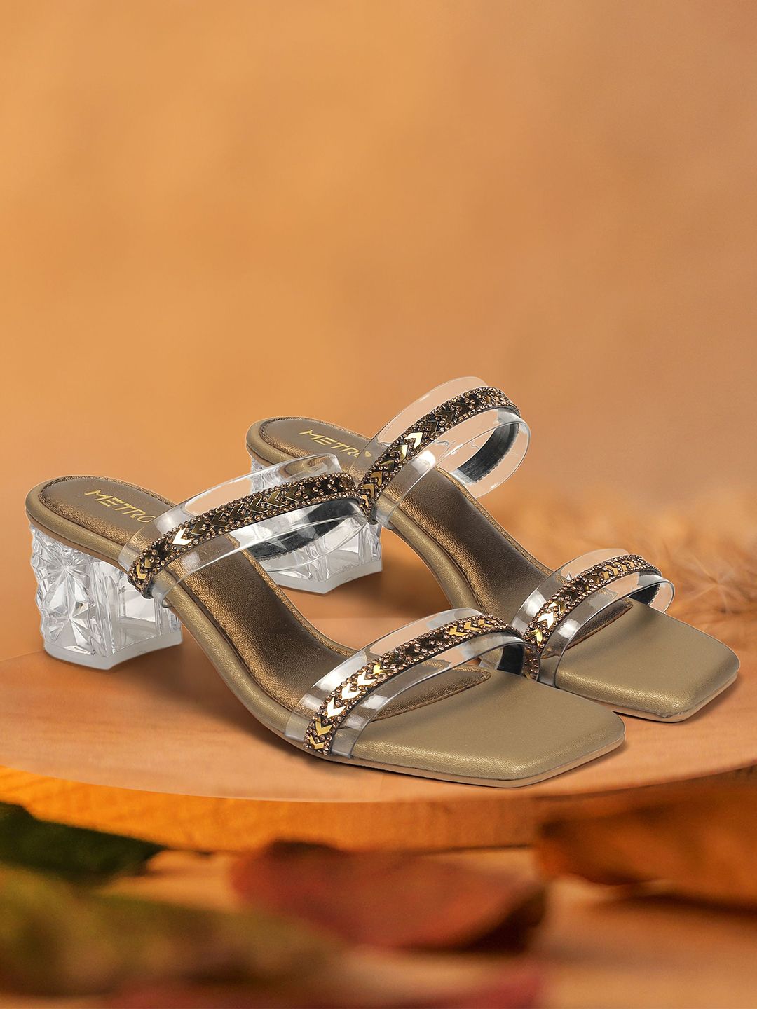 Metro Women Embellished Sandal Heels