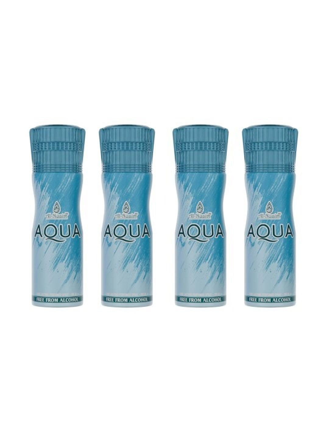 Al-Nuaim Set Of 4 Aqua Alcohol-Free Deodorant -200 ml Each