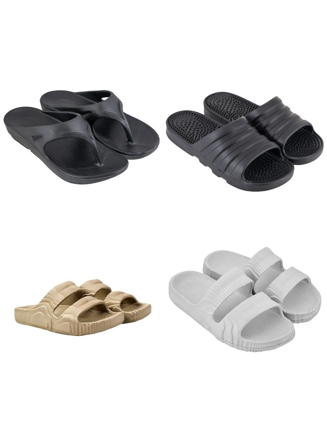 Feel alive Men Set of 4 Sliders Flip Flops