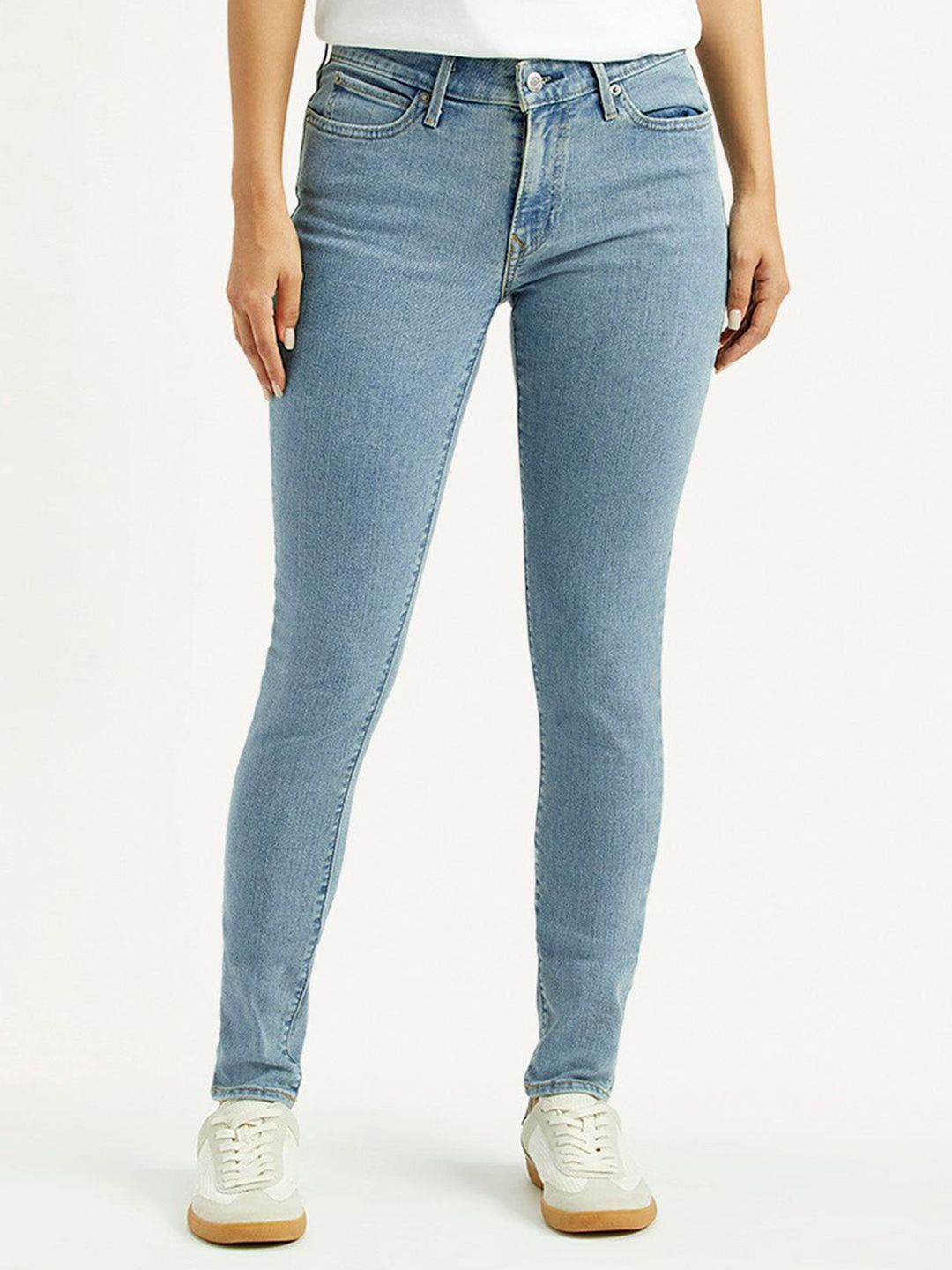 Levis Levis Women's 711 Light Blue Skinny Fit Mid Rise Jeans