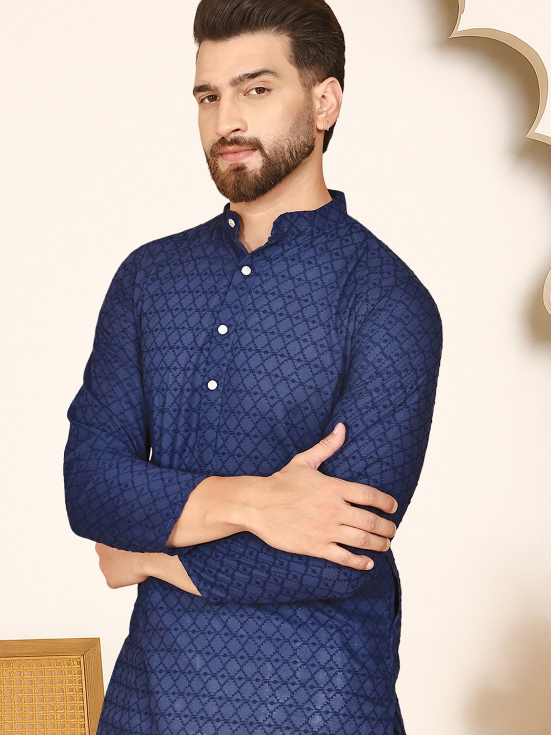Anouk Men Cotton Straight Kurtas