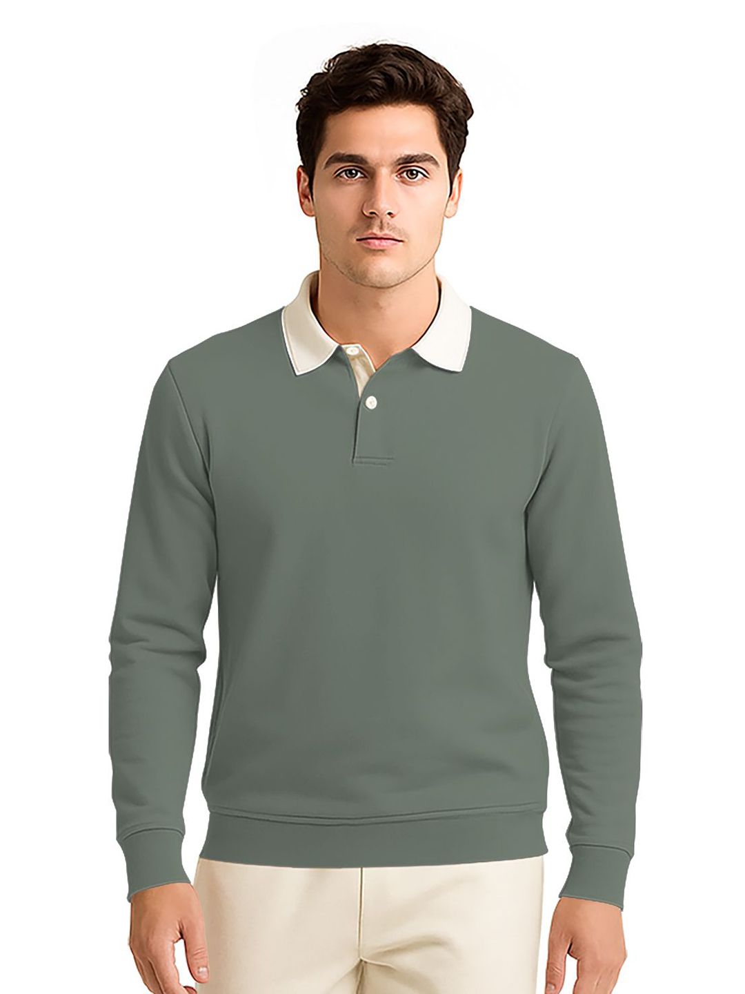 BULLMER Polo Collar Long Sleeves T-shirt