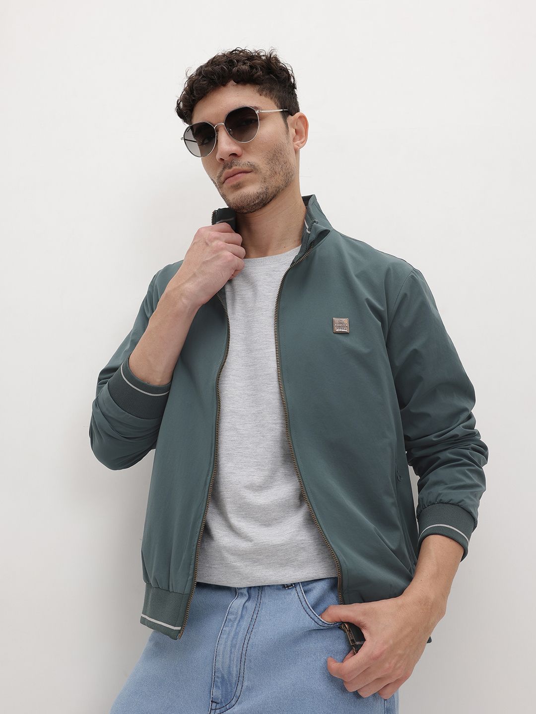 The Roadster Life Co. Mock Collar Bomber Jacket