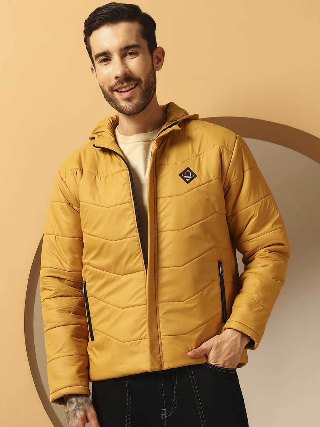 Metronaut Hooded Long Sleeves Longline Padded Jacket