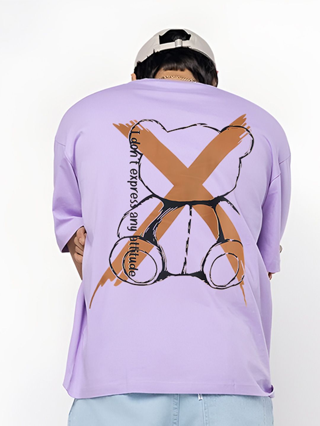 BDSQUARE Men Graphic Printed Round Neck Cotton Oversized T-shirt