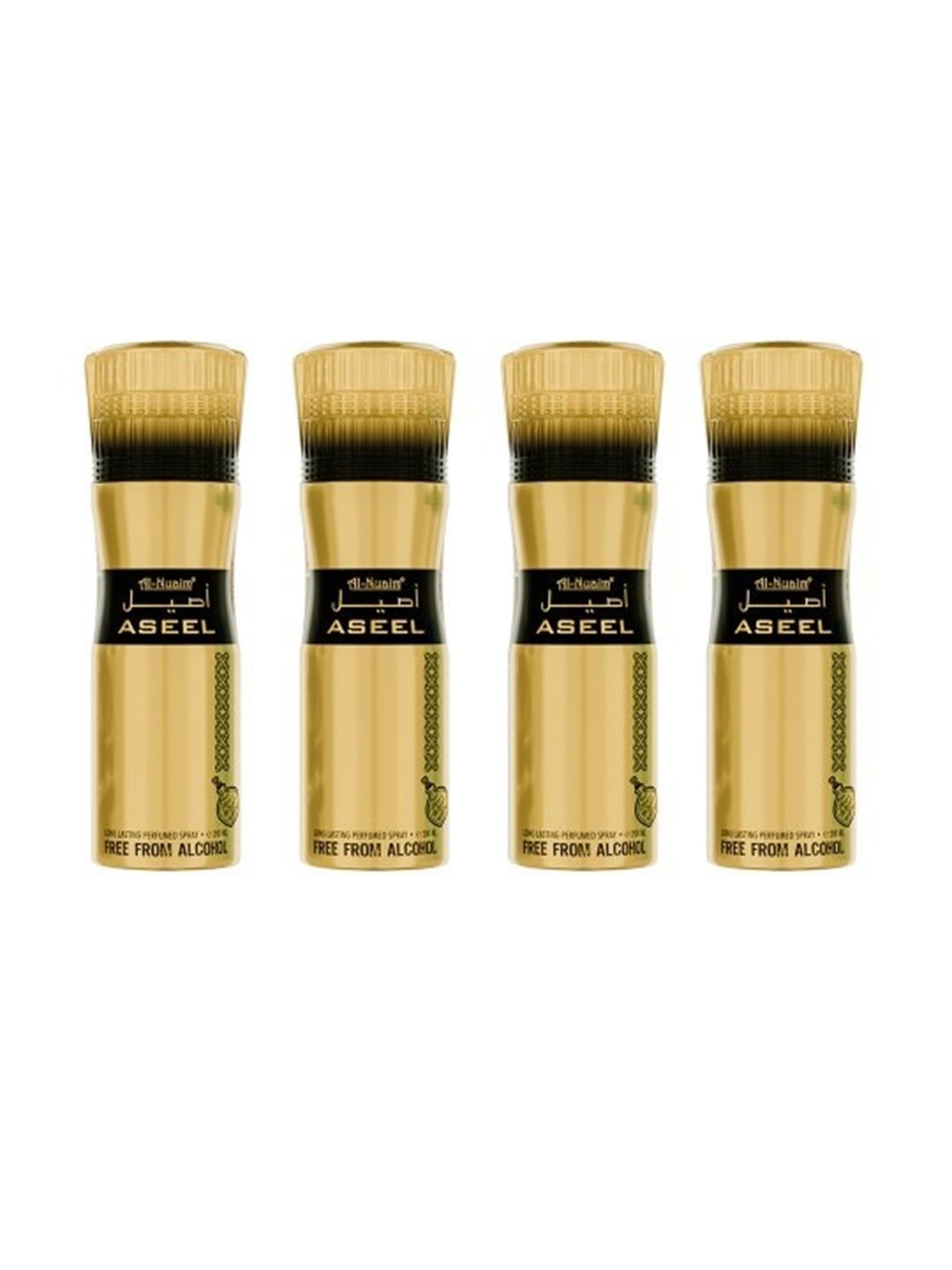 Al-Nuaim Set Of 4 Aseel Alcohol-Free Deodorant -200 ml Each