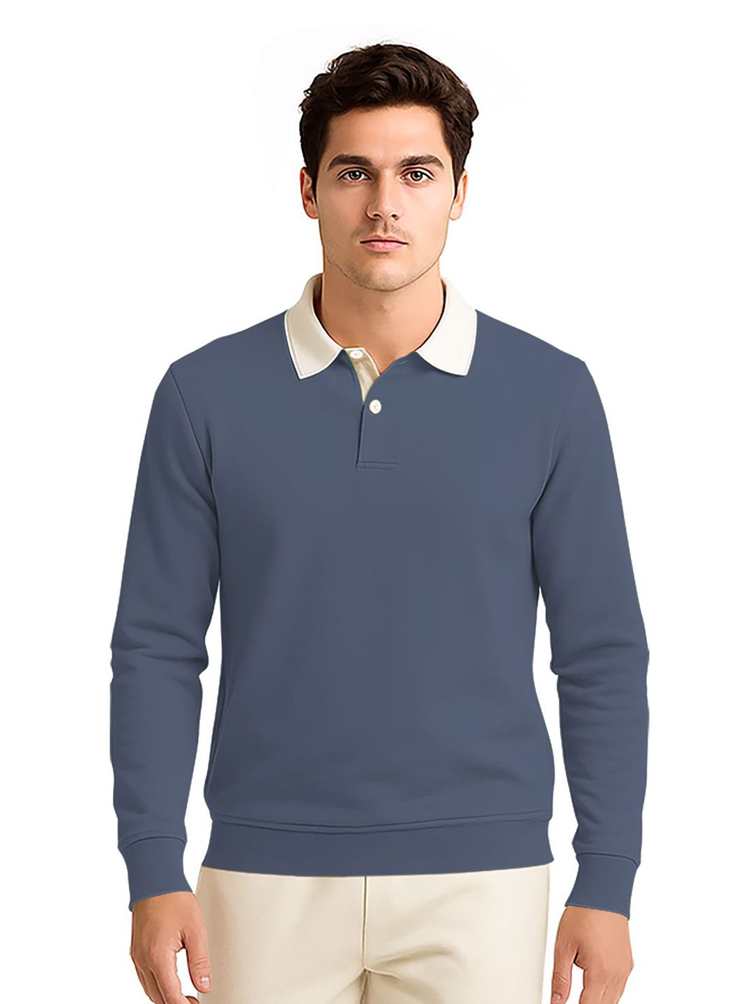 BULLMER Polo Collar Long Sleeves T-shirt