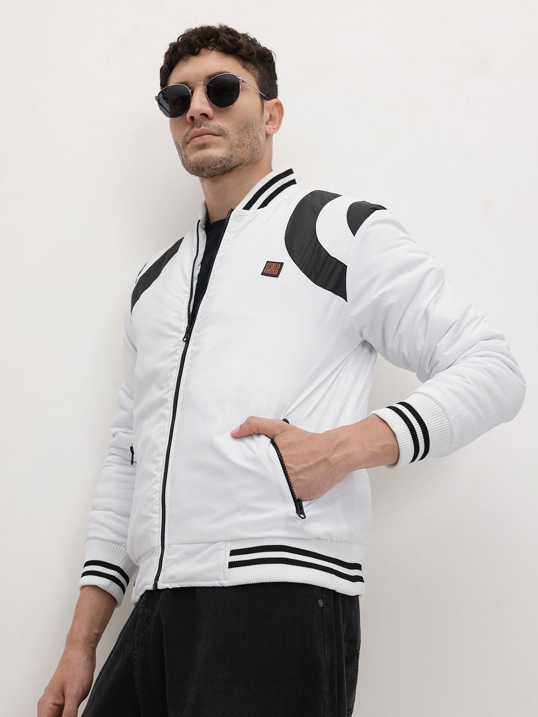 The Roadster Life Co. Contrast Panel Bomber Jacket