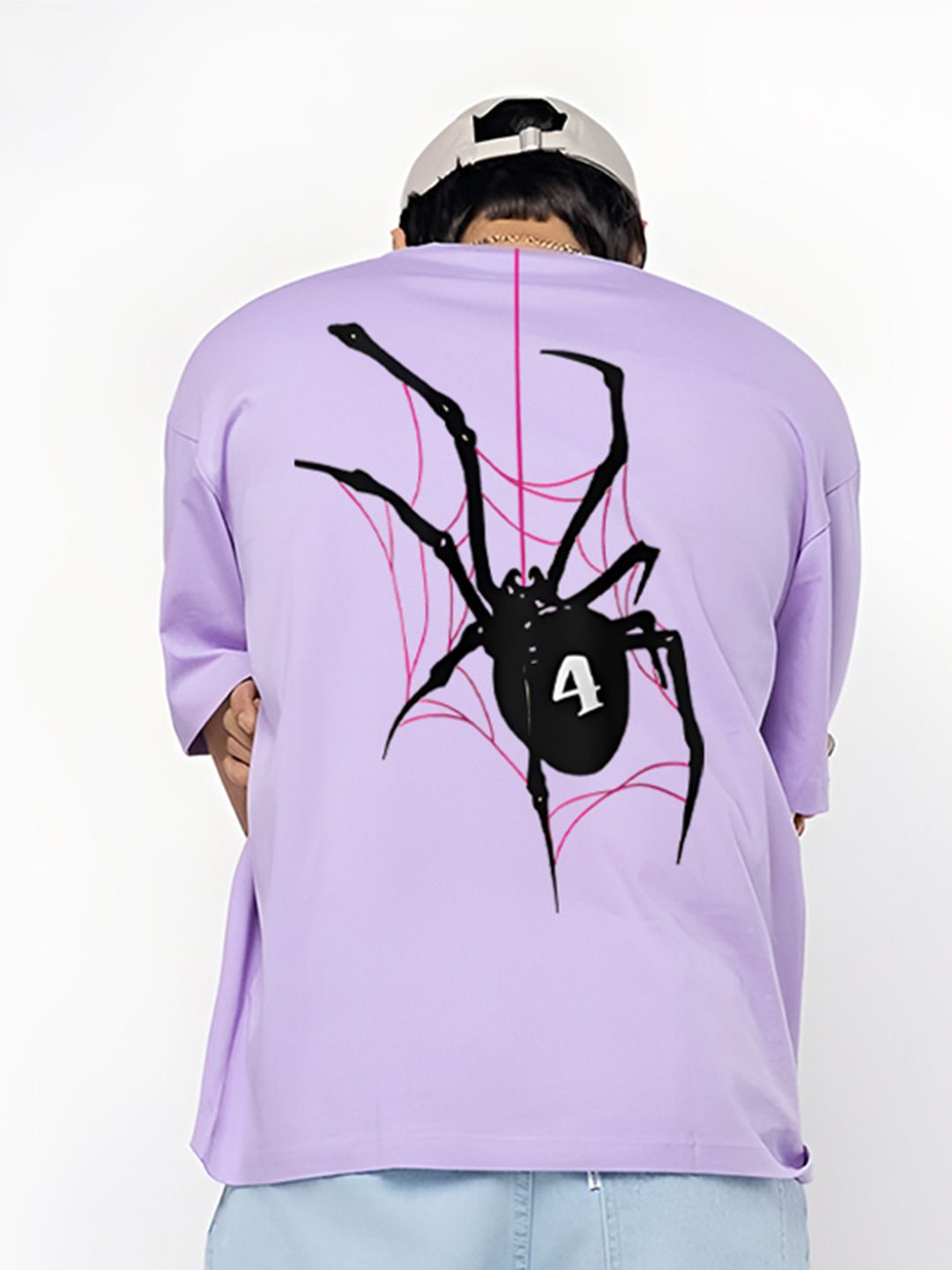 BDSQUARE Men Graphic Printed Round Neck Cotton Oversized T-shirt