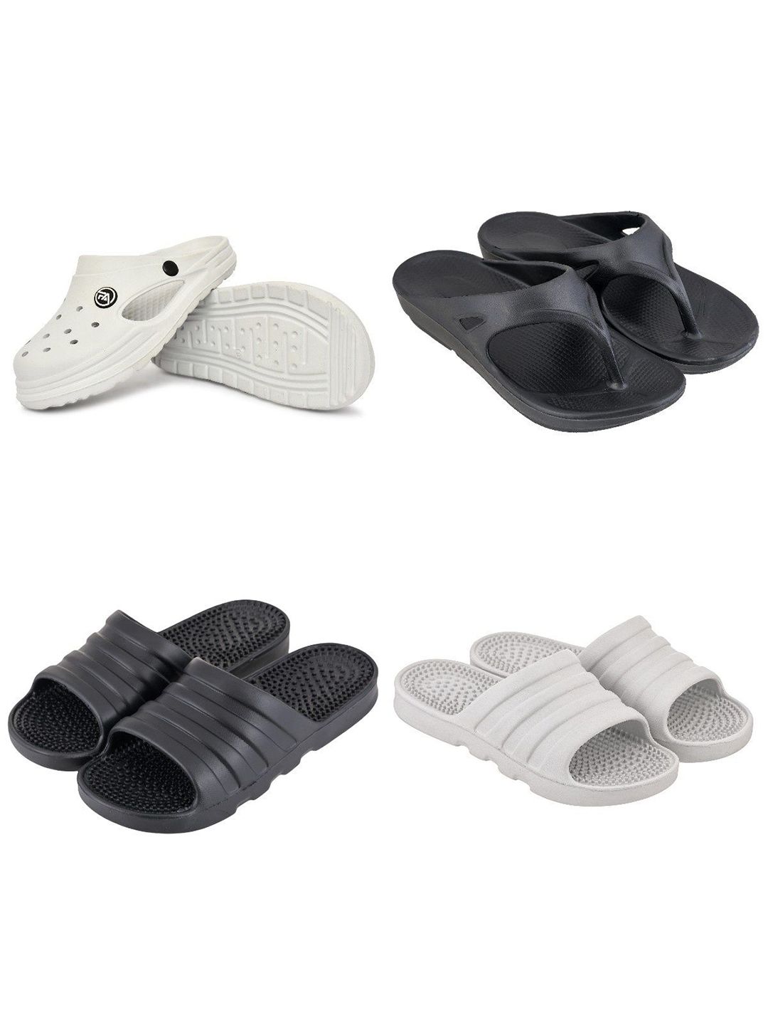 Feel alive Men Set of 4 Lightweight Flip Flops