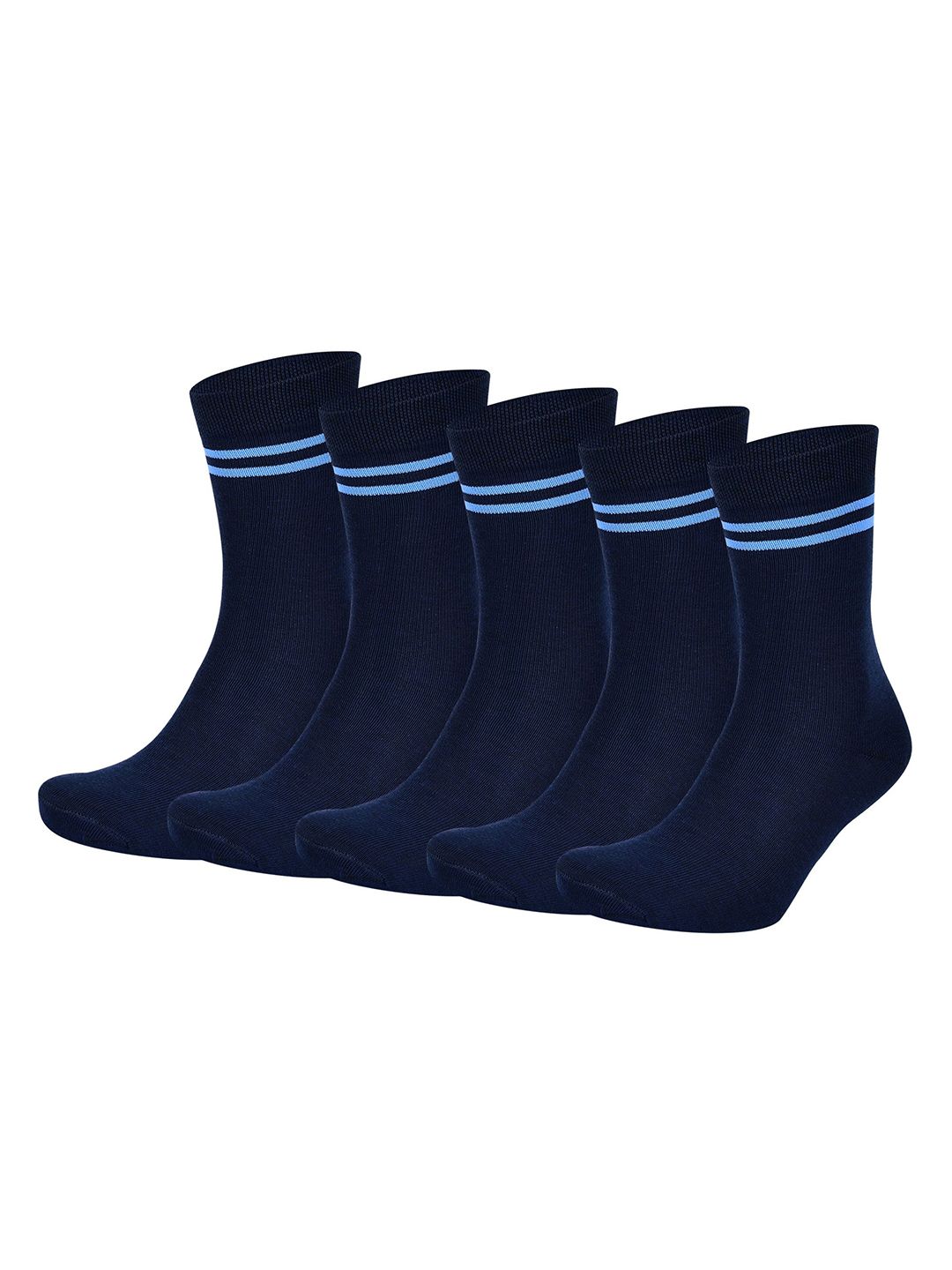bizala Kids Pack Of 5 Striped Calf-Length Socks