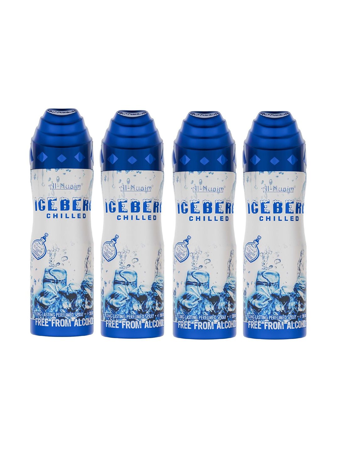 Al-Nuaim Set Of 4 Ice Berg Alcohol-Free Deodorant -200 ml Each