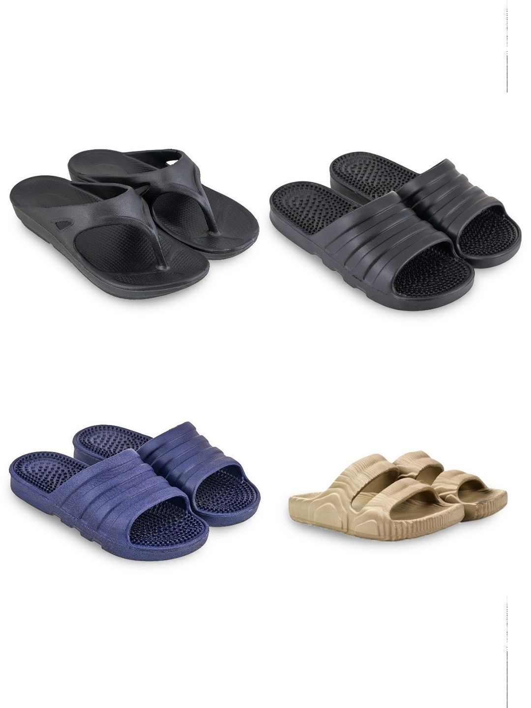 Feel alive Men Set of 4 Ultra-Comfortable Lightweight Clogs