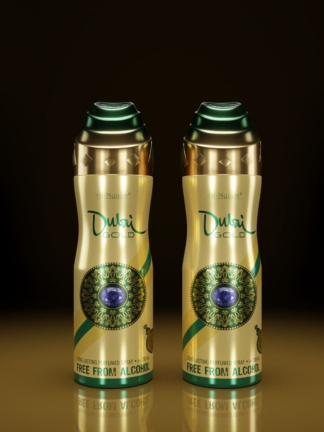 Al-Nuaim Men Set Of 4 Dubai Gold Non Alcoholic Deodorant -200 ml Each